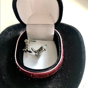 Cowboy Boots sterling silver earrings w/ hat box